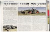 Tractorul Fendt700 Vario - mewi.ro...man de tractoare, combine agricole ~iprese de balotat, investe~te anual sume importante de bani in cercetare pentru proiectarea unor noi modele