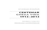 CENTENAR GHEZA VIDA 1913–2013 - Acad · Director Biblioteca Judeţeană Petre Dulfu Baia Mare Gheza Vida – o personalitate accentuată prin care Neamul românesc din Maramureş