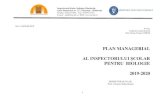 AL INSPECTORULUI ȘCOLAR PENTRU BIOLOGIE 2019-2020isj-db.ro/.../Plan_managerial_Biologie_2019-2020.pdf · 2019. 10. 29. · 2 BAZA CONCEPTUALĂ Planul managerial are la bază următoarele
