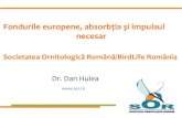 Societatea Ornitologică Română/BirdLife România · 2018. 1. 30. · Optimizarea calendarului de verificare a cererilor de prefinanțare. Provocări Soluții propuse Pierderea