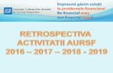 IANUARIE - aursf.ro...•IANUARIE - Interviu Alin Iacob - Lea Berzuc, cu privire la proiectul ANPC de introducere de noi reguli pentru banci si recuperatori • FEBRUARIE - Raportul