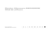Alienware AW3420DW Monitor Ghid de utilizareftp.dell.com/manuals/all-products/esuprt_display... · Monitorul Alienware AW3420DW are un ecran cu cristale lichide (LCD) cu tranzistori