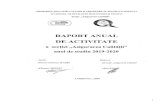 CHIȘINĂU, 2020 Raport... · 2020. 11. 5. · 1.1 Strategia de Evaluare Internă a Calităţii în cadrul IP CEEF ... Termenul modificat noiembrie SAC Domeniul:MANAGEMENTUL CURRICULUMULUI