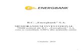 B.C. „Energbank” S.A.energbank.com/data/181_MEMORANDUM__Energbank_din_06.08... · 2020. 2. 3. · B.C. „Energbank” S.A. a anunţat despre expunerea spre vânzare prin intermediul
