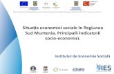 Sud Muntenia. Principalii indicatorii socio-economici