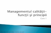 Managementul calităţii-funcţii şi principii