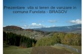 Prezentare vila si teren de vanzare in comuna Fundata - BRASOV