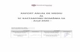 RAPORT ANUAL DE MEDIU AL SC KASTAMONU ROMÂNIA SA - …