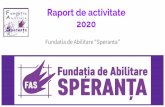 Raport de activitate 2020 - fundatia-speranta.ro