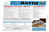 Alegeri locale 2016 – rezultate - Primaria Avrig