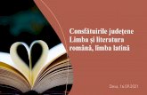 Consfătuirile județene Limba și literatura română, limba