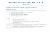 Buletin Informativ RAJA S.A. 2019