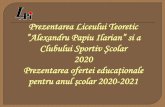 Prezentarea Liceului Teoretic Alexandru Papiu Ilarian si a ...
