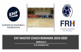 EHF MASTER COACH ROMANIA 2019-2020