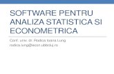 Software pentru analiza statistica si econometrica - FSEGA    SOFTWARE
