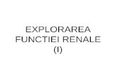 Explorarea Functiei Renale (i)