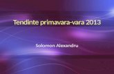 Tendinte Primavara-Vara 2013